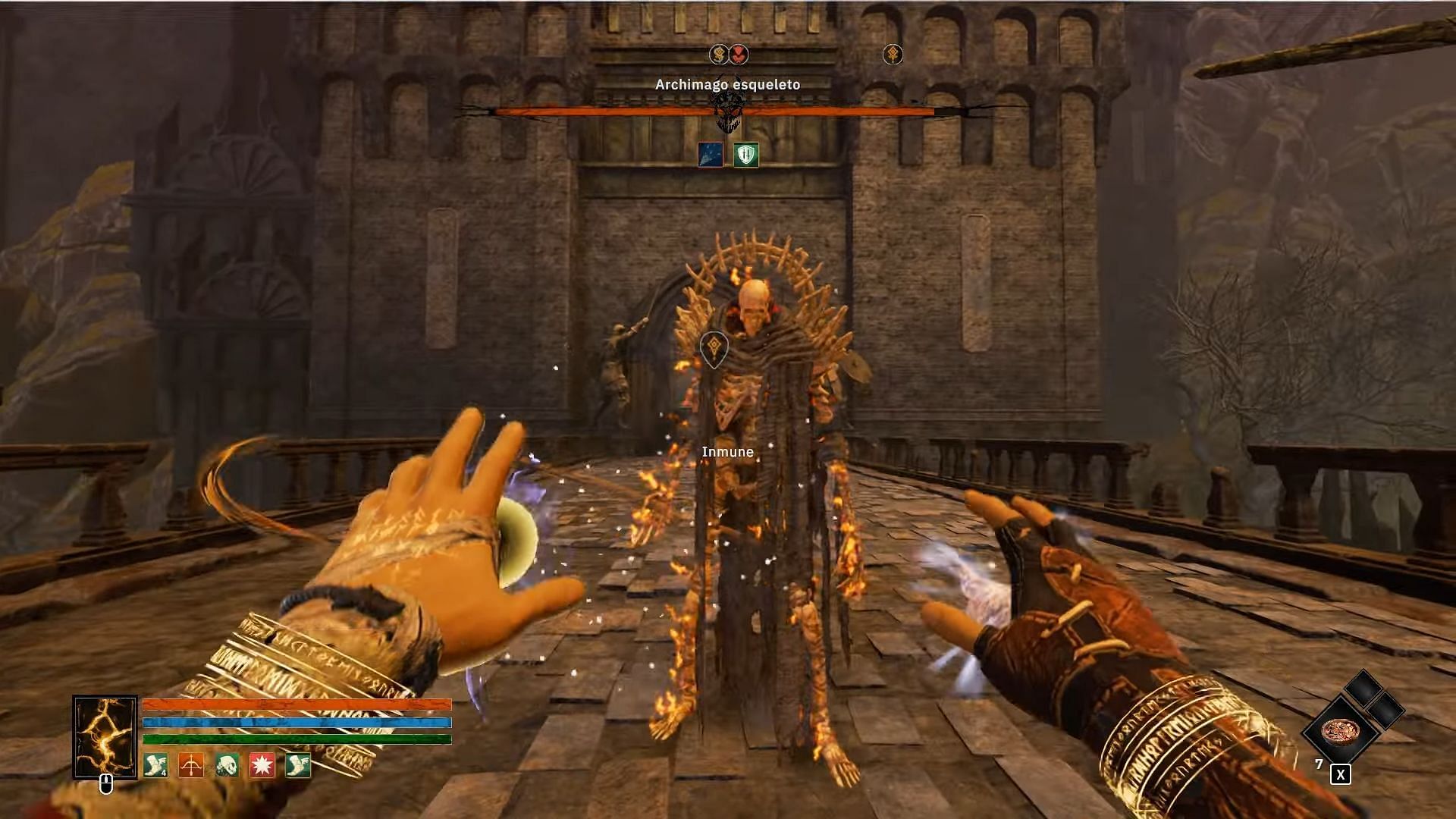 Take down Skeleton Archmage in Tainted Grail The Fall of Avalon (Image via Awaken Realms // YouTube/MapisGamer 2)